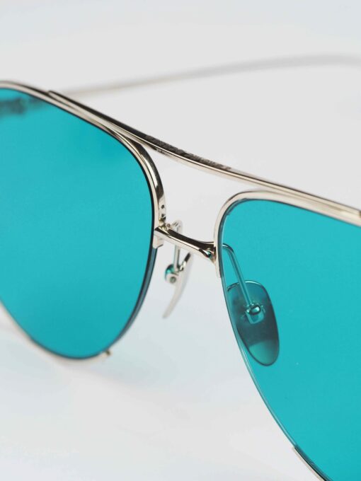 Chrome Hearts Glasses Sunglasses STEPPIN BLU – SHINY SILVERAQUA MARINE 6