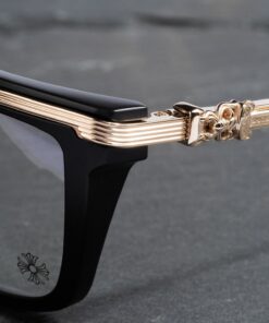 Chrome Hearts Glasses Sunglasses TRYDIXAGAIN – MATTE BLACKGOLD PLATED